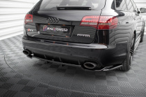 Audi RS6 Avant C6 2007-2010 Bakre Splitter (Med Splitters) V.1 Maxton Design